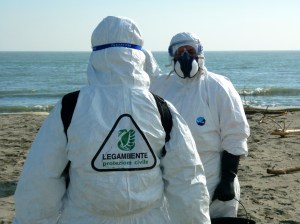 I volontari sulla spiaggia di Barricata (foto: Nicola Cappello)
