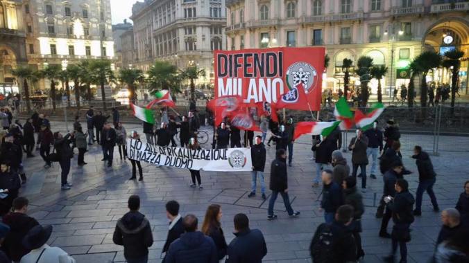 Manifestazione di Casapound a Milano
